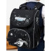 Ранец школьный с мешком для обуви Grizzly RAm-385-4 Космос Черный