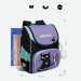 Ранец школьный с мешком для обуви Grizzly RAm-384-1 Черный - сиреневый