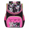 Ранец школьный с мешком для обуви Grizzly RAm-084-5 Кошечки Черный - розовый