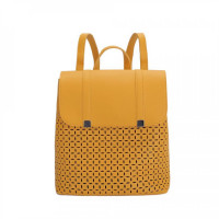 Рюкзак женский с сумочкой из экокожи Ors Oro DS-0083 Шафран (желтый)