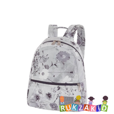 Молодежный мини рюкзак Asgard Р-5722 Цветы Пастель серый