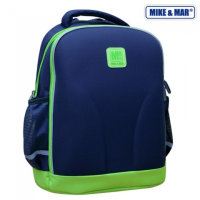 Школьный ранец облегченный MikeMar 1010-01 Синий / зеленый кант