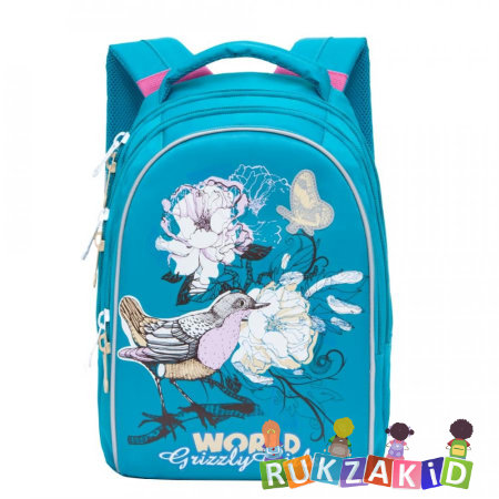 Рюкзак школьный Grizzly RG-868-2 Бирюзовый