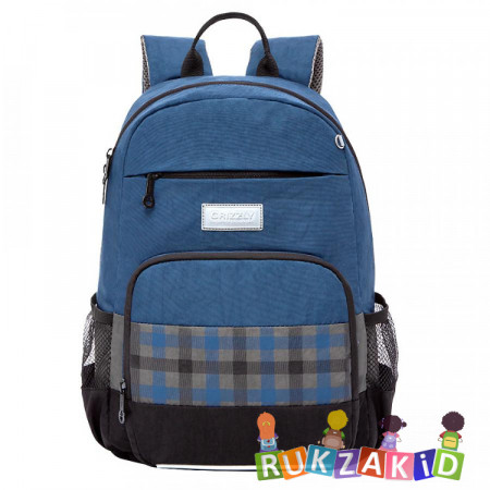 Рюкзак школьный Grizzly RB-155-1 Синий - черный