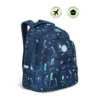 Рюкзак школьный Grizzly RG-262-7 Котики на синем
