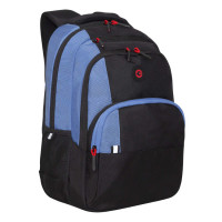 Рюкзак школьный Grizzly RU-330-1 Черный - голубой