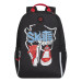 Рюкзак школьный Grizzly RB-351-7 Skateboard Черный - красный