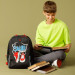 Рюкзак школьный Grizzly RB-351-7 Skateboard Черный - красный