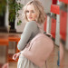 Рюкзак женский из экокожи OrsOro ORS-0105 Палево - розовый