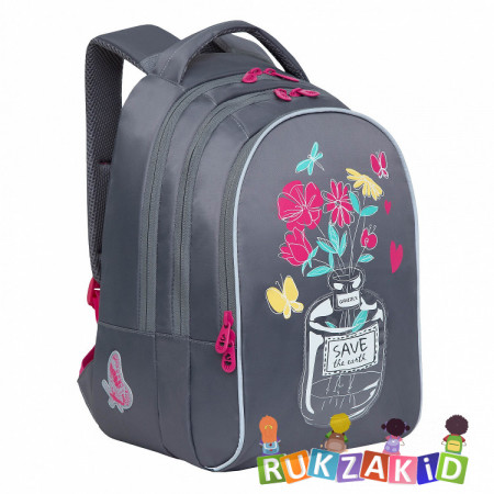 Рюкзак школьный Grizzly RG-268-3 Серый