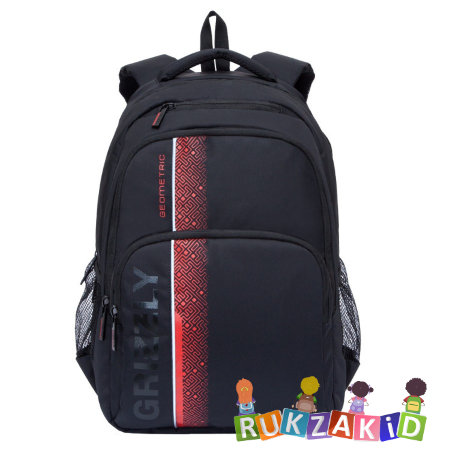 Рюкзак городской Grizzly RU-934-5 Черный - красный