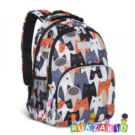 Рюкзак школьный Grizzly RG-160-9 Котики рыжие