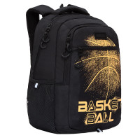 Рюкзак молодежный Grizzly RU-132-1 Basketball Черный - оранжевый