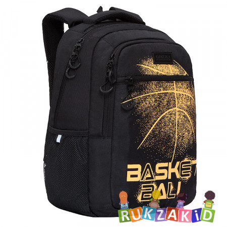 Рюкзак молодежный Grizzly RU-132-1 Basketball Черный - оранжевый