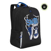 Рюкзак школьный Grizzly RB-351-7 Skateboard Черный - синий