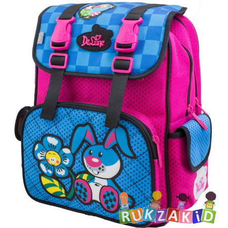 Рюкзак школьный DeLune 52-10 Зайка Розово-голубой