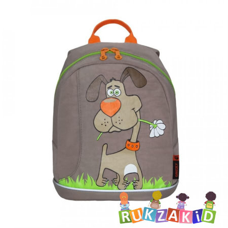 Рюкзак детский с песиком Grizzly RK-995-1 Бежевый