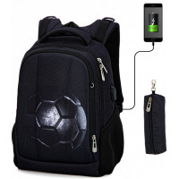 Рюкзак для мальчика SkyName 57-34 Football Black