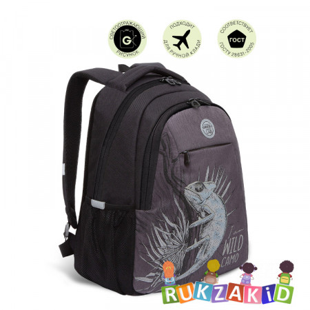 Рюкзак молодежный Grizzly RD-242-2 Черный - темно - серый