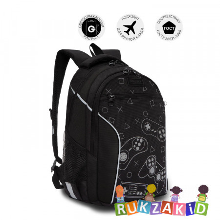 Рюкзак школьный подростковый Grizzly RB-259-2 Черный