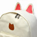 Рюкзак с кошками и ушками белый