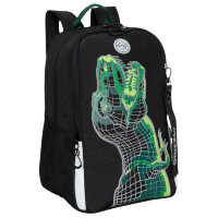 Рюкзак школьный Grizzly RB-251-1 Черный - зеленый