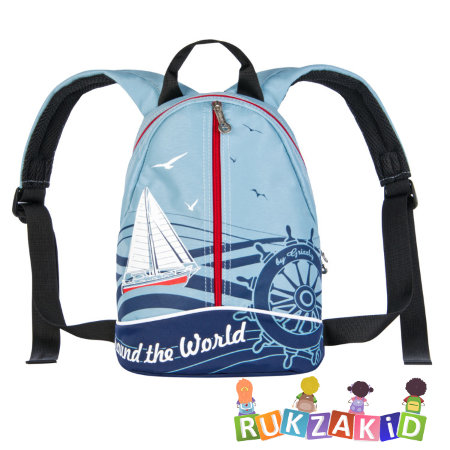Рюкзак детский Grizzly RS-734-9 Around the World Cиний голубой