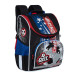 Ранец школьный с мешком для обуви Grizzly RAm-085-4 Футбол Синий - красный