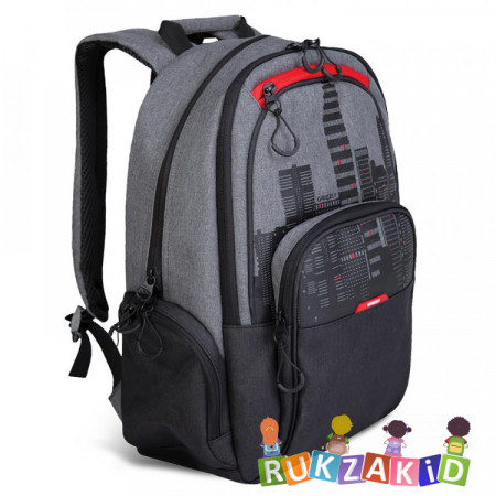 Рюкзак школьный Grizzly RU-030-41 Черный - красный