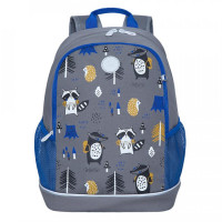 Рюкзак школьный Grizzly RG-163-8 Лесные животные Серый