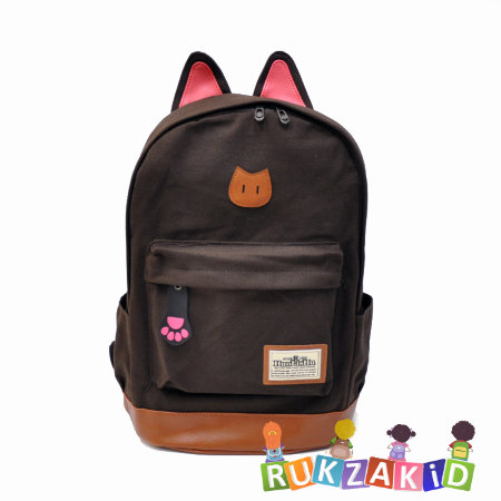 Рюкзак кошка с ушками Cat Ear коричневый