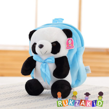 Детский рюкзак игрушка Панда Голубой