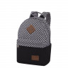 Молодежный рюкзак Asgard Р-5333 Дизайн Черный - Клетка бело - черная
