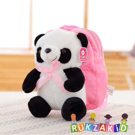 Детский рюкзак игрушка Панда Розовый