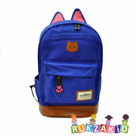 Рюкзак с кошками и ушками синий