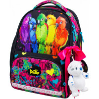 Ранец для школы с наполнением De Lune 10-004 Разноцветные попугайчики
