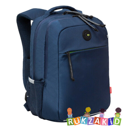 Рюкзак школьный Grizzly RB-356-5 Синий - оливковый