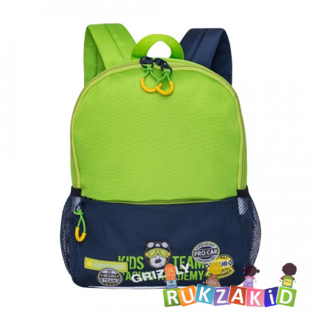 Рюкзак для детей Grizzly RS-890-1 Салатовый - синий
