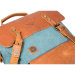 Рюкзак крафтовый Ginger Bird Грог 15 с боковыми карманами Голубой (Лисы весенние)
