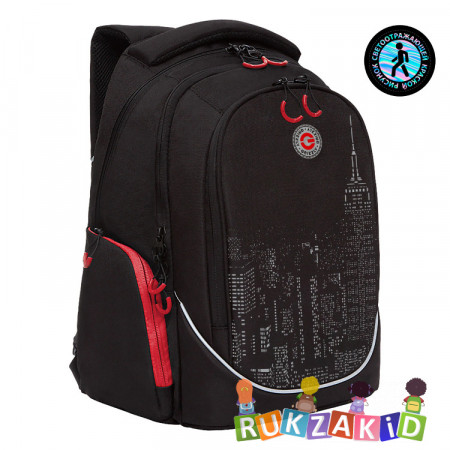 Рюкзак молодежный Grizzly RU-235-4 Черный - красный