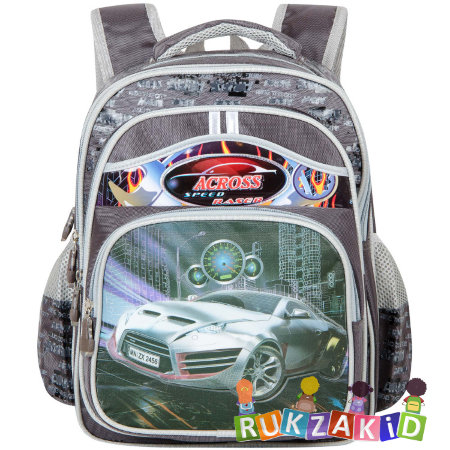 Детский рюкзак для мальчика с машиной Across 301422 Серый