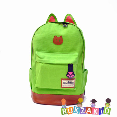 Рюкзак кошка с ушками Cat Ear зеленый