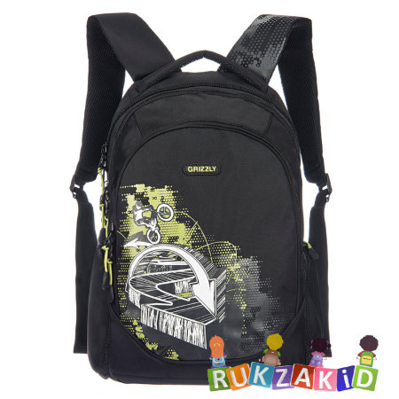 Рюкзак Grizzly RU-528-3 черный - серый