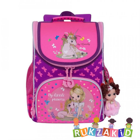 Ранец школьный Grizzly RA-973-2 Маленькая принцесса Фиолетовый - жимолость