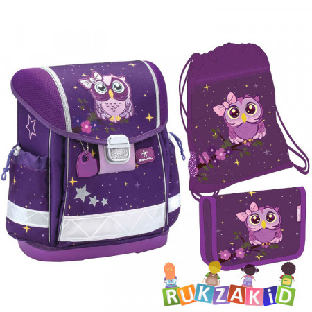 Ранец школьный Belmil CLASSY Owl Фиолетовый + мешок + пенал