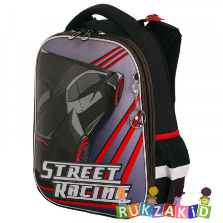 Ранец рюкзак школьный BRAUBERG PREMIUM Street racing