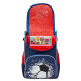 Ранец школьный с мешком для обуви Grizzly RAm-185-1 Football Cиний - красный