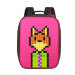 Пиксельный рюкзак Upixel Canvas classic pixel Backpack WY-A001 Фуксия