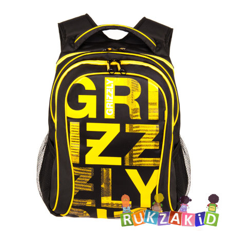 Рюкзак Grizzly RU-609-2 Черный - желтый