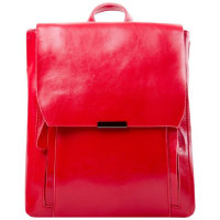 Кожаный рюкзак женский Florida красный